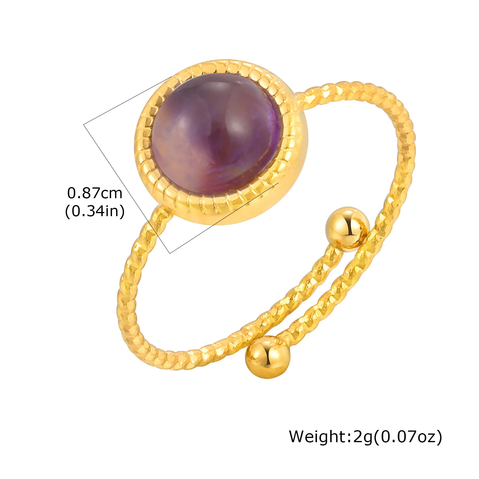 Vnox Elegant Natural Stone Stainless Steel Rings Fashion Colored Pearl Opal Turquoise Rings For Women Retro Waterproof Jewelry