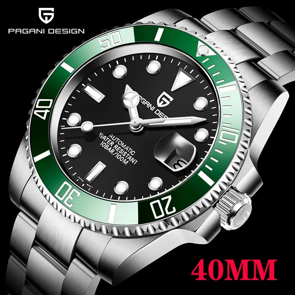 PAGANI Design 2025 New Men Automatic Mechanical Watches Miyota 8215/NH35 40mm Stainless Steel Waterproof Watch Relogio