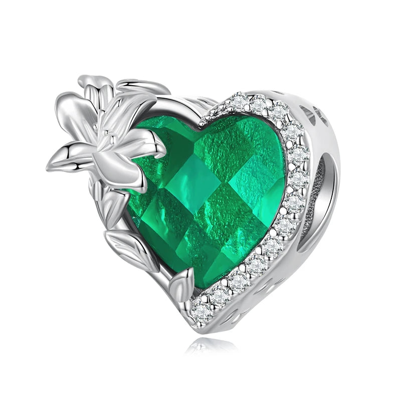 Bamoer 925 Sterling Silver Christma Charms Butterfly Beads CZ Pendant For Women Fit Original DIY Bracelet Necklace Jewelry