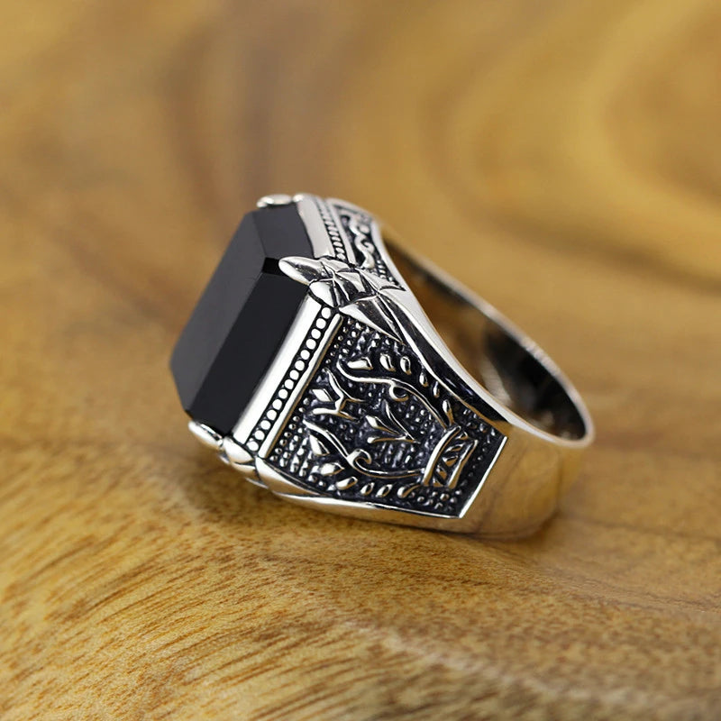 2024 Punk S925 Sterling Silver Rings For Men