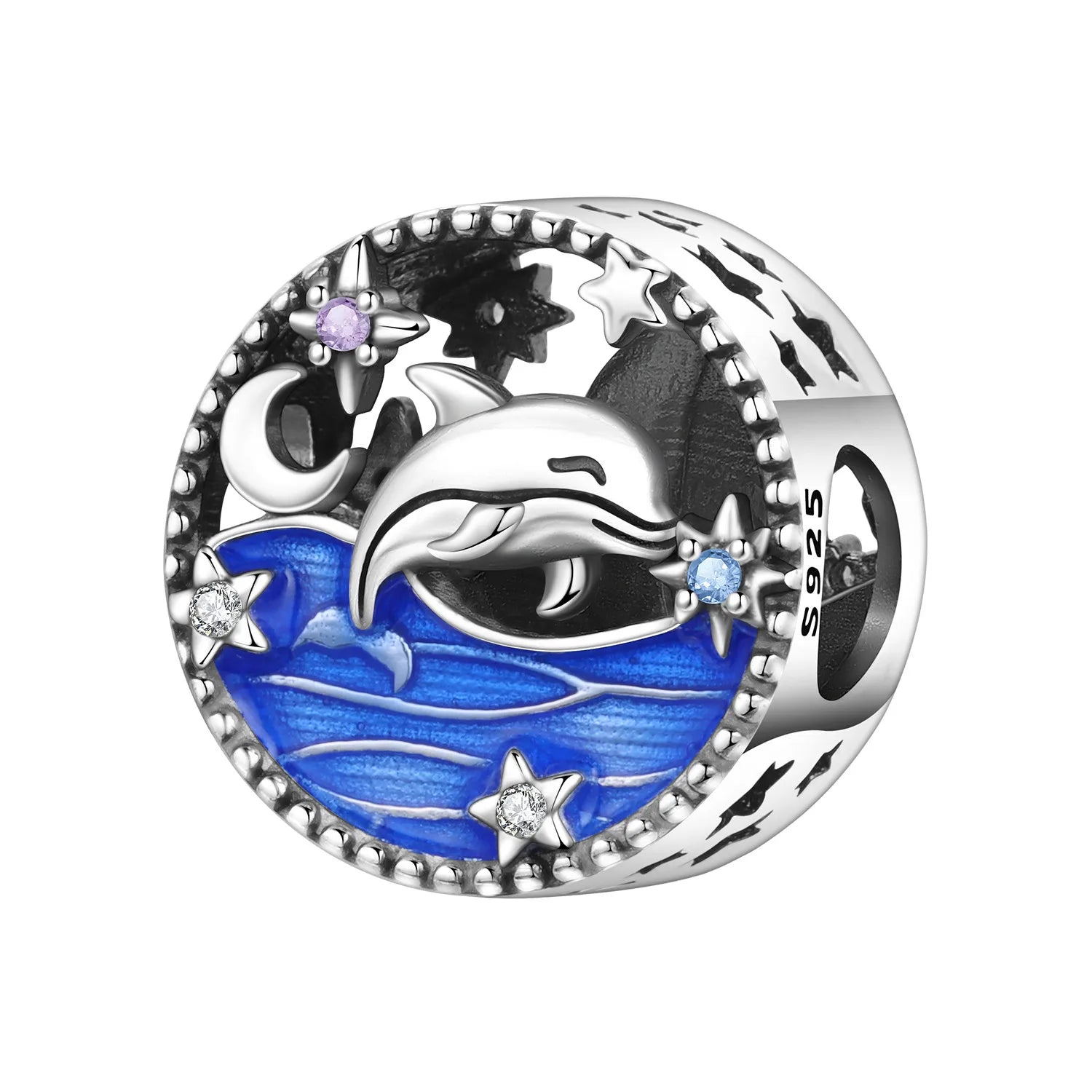 PANPOKI 925 Sterling Silver Devil Fish Marine Creatures Beads Original Pendants Bracelet Charm Jewelry Party DIY Trendy Gifts