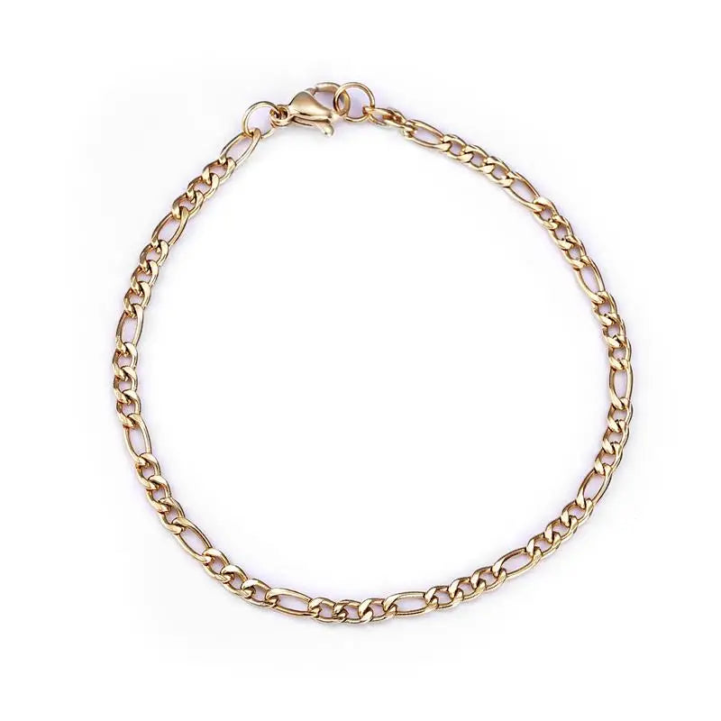 3/5/7/11mm Stainless Steel Figaro Chain Bracelet Bangle for Men Women Hiphop Trendy Wrist DIY Bracelet Jewelry