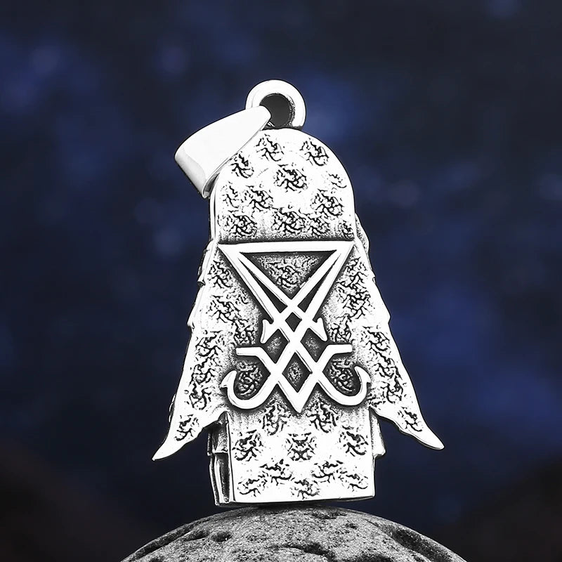 316L Stainless Steel Pendant Necklace Baphomet Goat Satanic Satan Leviathan Cross Demon Devil Lucifer Jewelry Boyfriend Gift