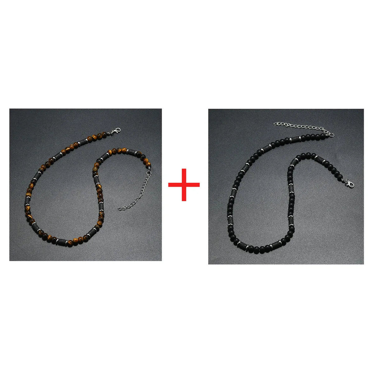 New Bohemian Men's Beaded Necklace Tiger Stone Natural Stone Fashion Trend Design Minimalist Necklace Commemorative Gift - Madeinsea©