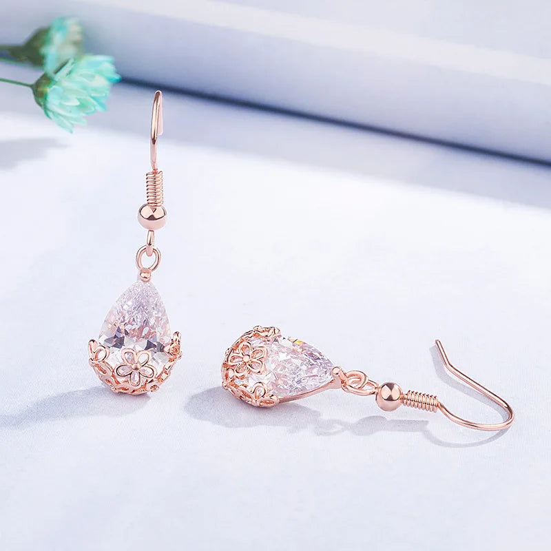 100% 18K Gold Diamond Jewelry Stud Earring for Women Bohemia Engagement Irregular Aros Mujer Oreja 18 K Gold Earring Box