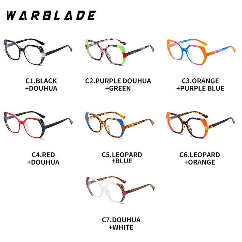 New TR90 Vintage Anti Blue Light Optical Polygon Sexy Ladies Glasses Women Luxury Brand Designer Trend Myopia Eyewear Frame Lady