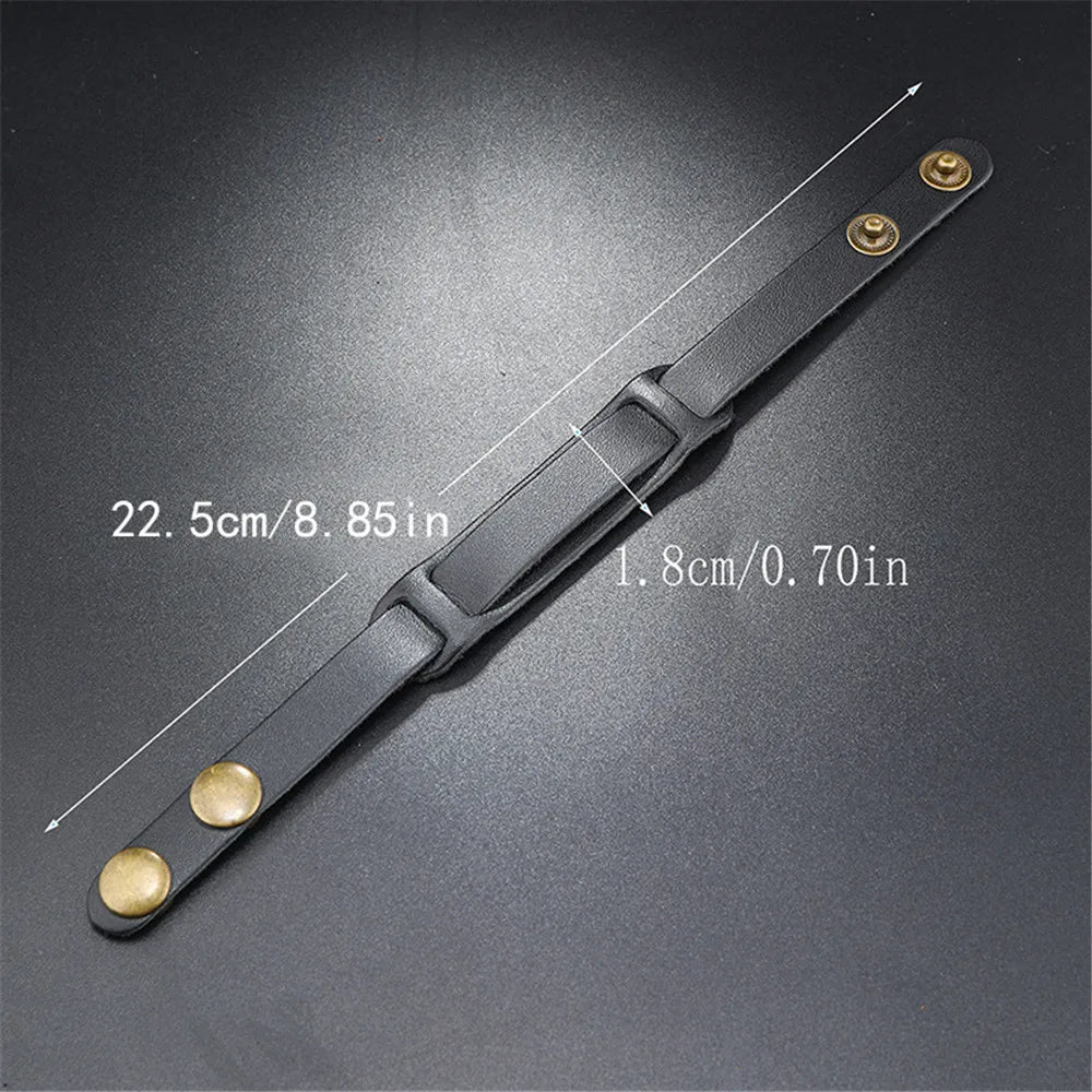 MKENDN Punk Style Multilayer Braided Leather Bracelet Vintage Men Bicycle Chain Bracelet Stainless Steel Easy Buckle Male Gift