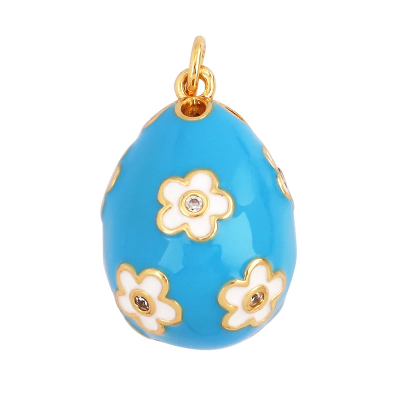 Fashion Newest Colourful Enamel Ball Shape Big Size Charm Pendant,Gold Plated Eye Flower DIY Necklace Jewelry Accessories L04