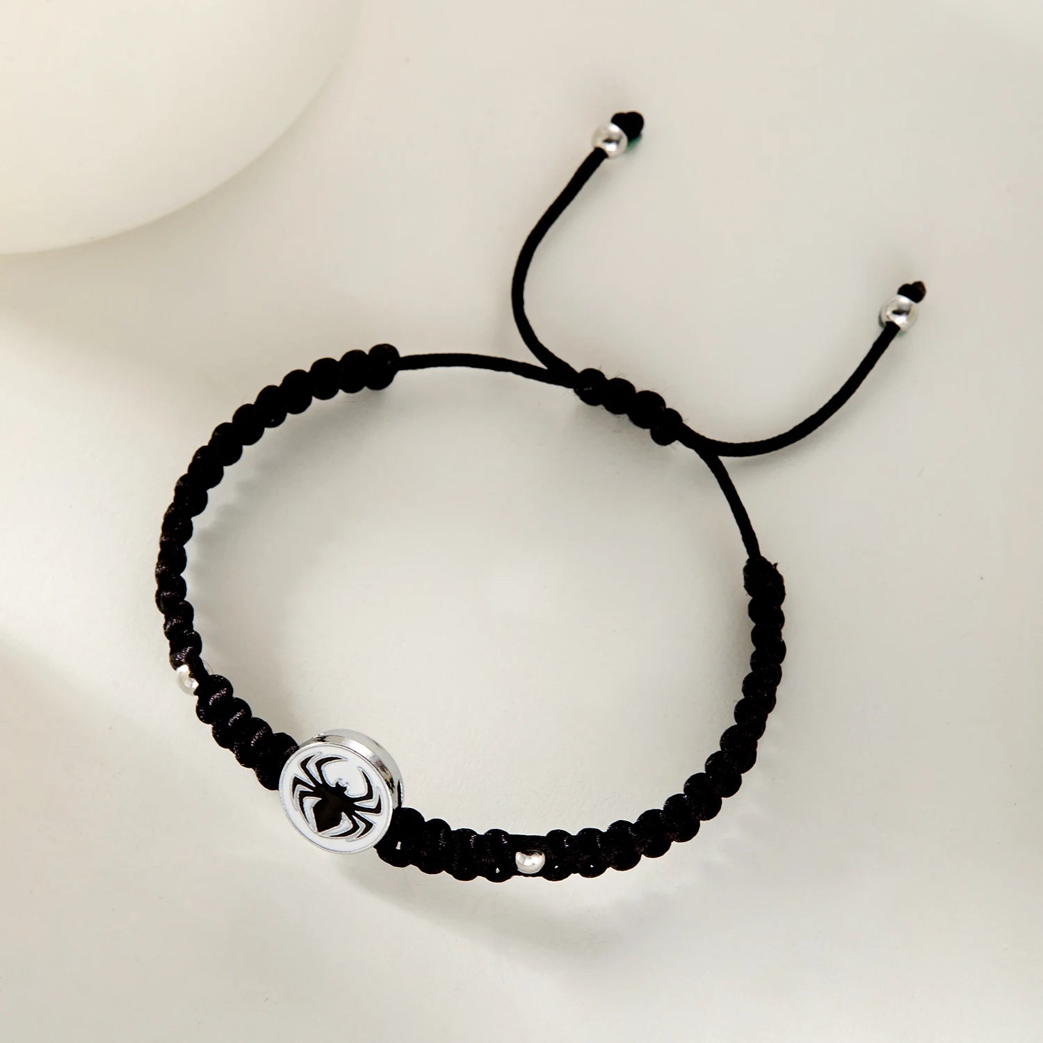 Handwoven Bat Spider Bracelet for Women Unisex Halloween Black String Rope Braided Bracelets Festival Party Jewelry Accessories