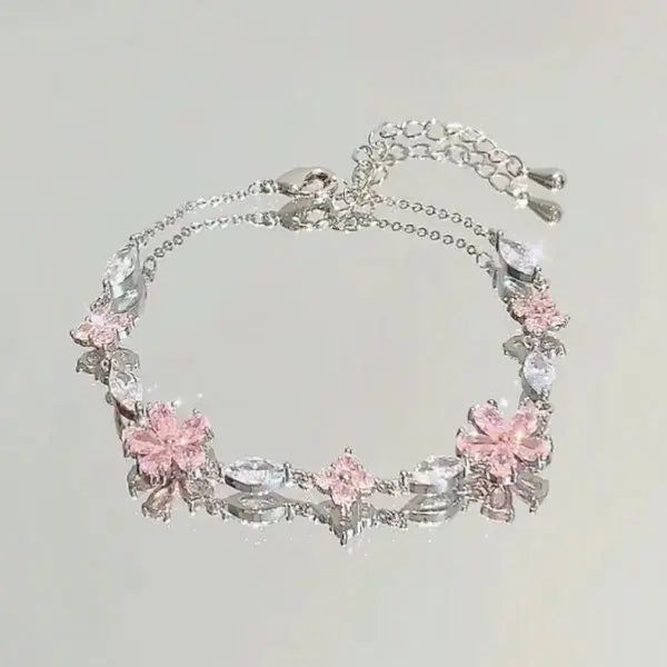 Koreanisches romantisches Mondperlenarmband für Damen, elegantes und exquisites Armband mit Stern- und Herzgliederkette, weihnachtlicher Schmuck