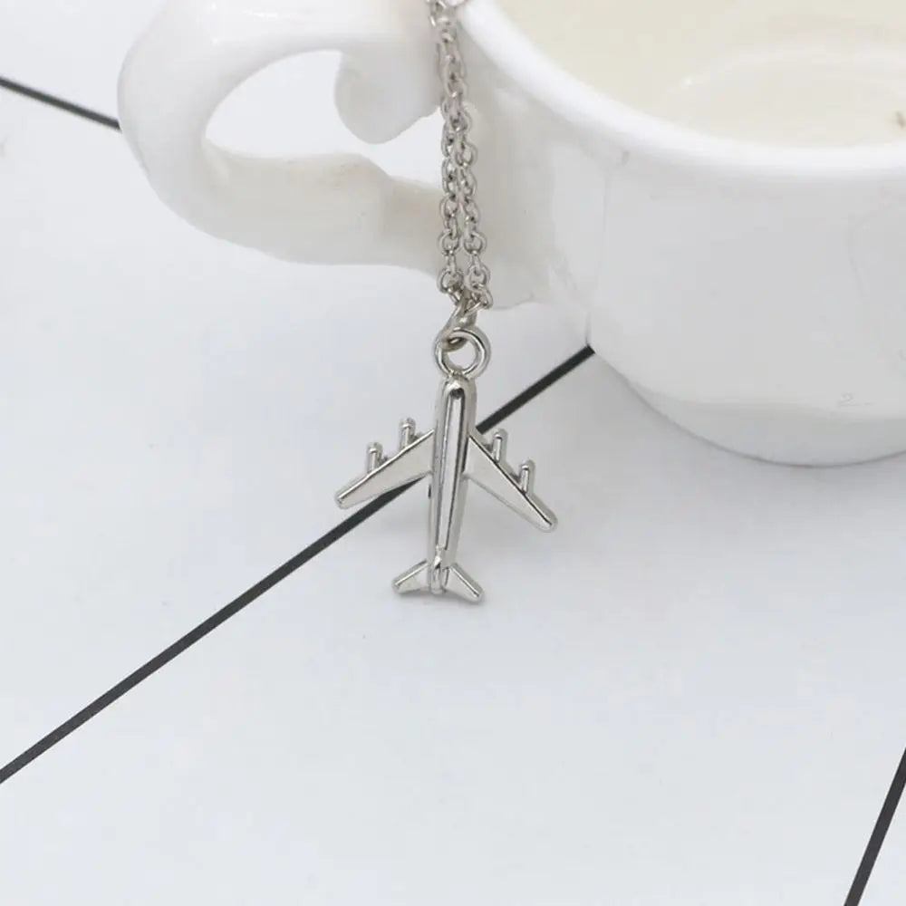 1Pcs Jewelry Metal Necklace Air Plane Chokers Pendant