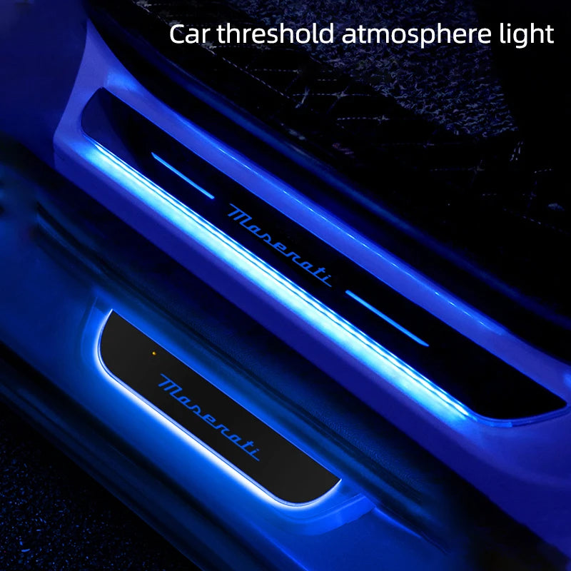 Threshold protection strip For Maserati Levante Ghibli GranTurismo Gran Quattroporte Car Welcome Threshold LED Atmosphere Light - Madeinsea©