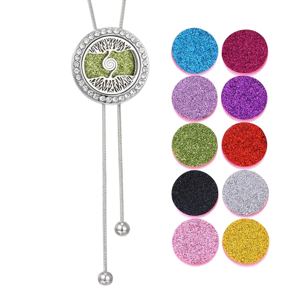 New Long Tassel Aromatherapy Necklace Perfume Essential Oil Diffuser Pendant Necklace Scent Aroma Jewelry Women Tassel Necklaces