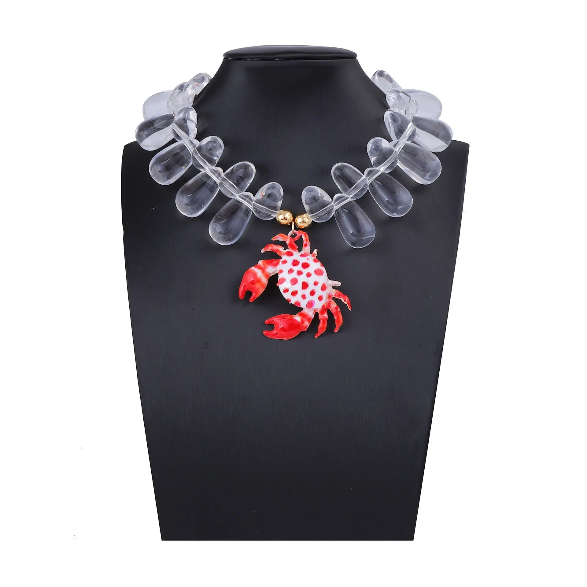 Beach Ocean Vacation Style Exaggerated Alloy Printed Crab Women's Necklace