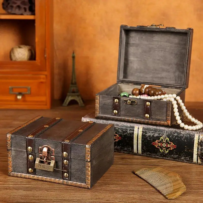 Vintage Erinnerungsbox aus Holz