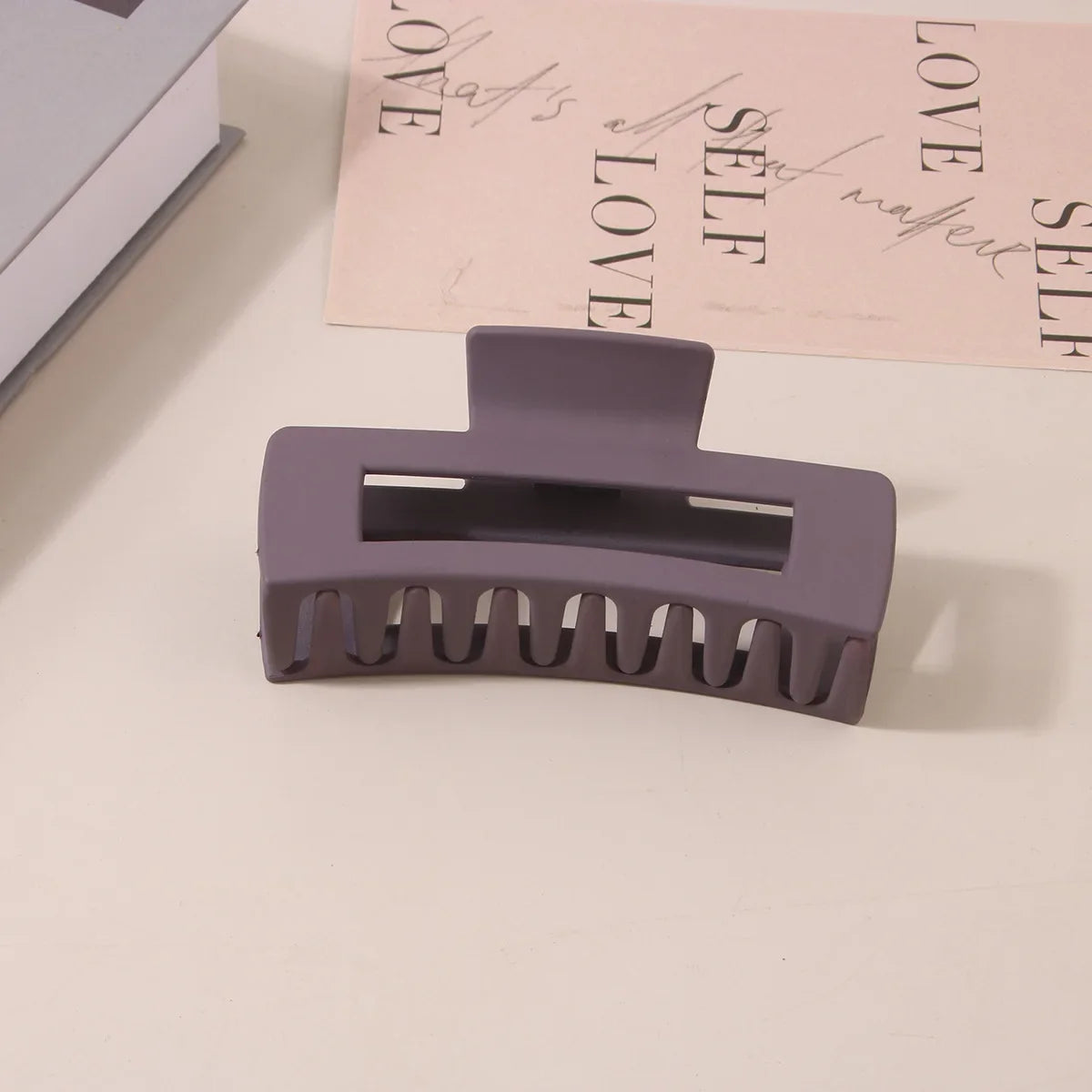 10.5CM Solid Hair Claw Elegant Hairpins Barrette Crab Hair Clips For Women Girls Korean Square Headwear Simple Hair Accessories