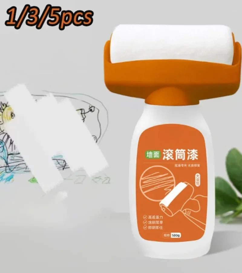 Wall Repair Roller Paint White Water Based Latex Paint Color Roller Large Roller Brush Repair Paint Wall Repair Tool for Tile