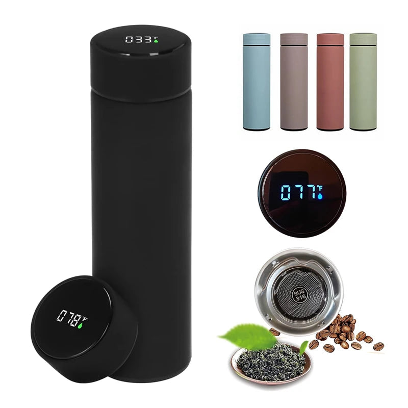 Outdoor Smart Thermos Cup 304 Stainless Steel Smart Temperature Display Waterproof Double-wall Vacuum Thermos Cup - Madeinsea©