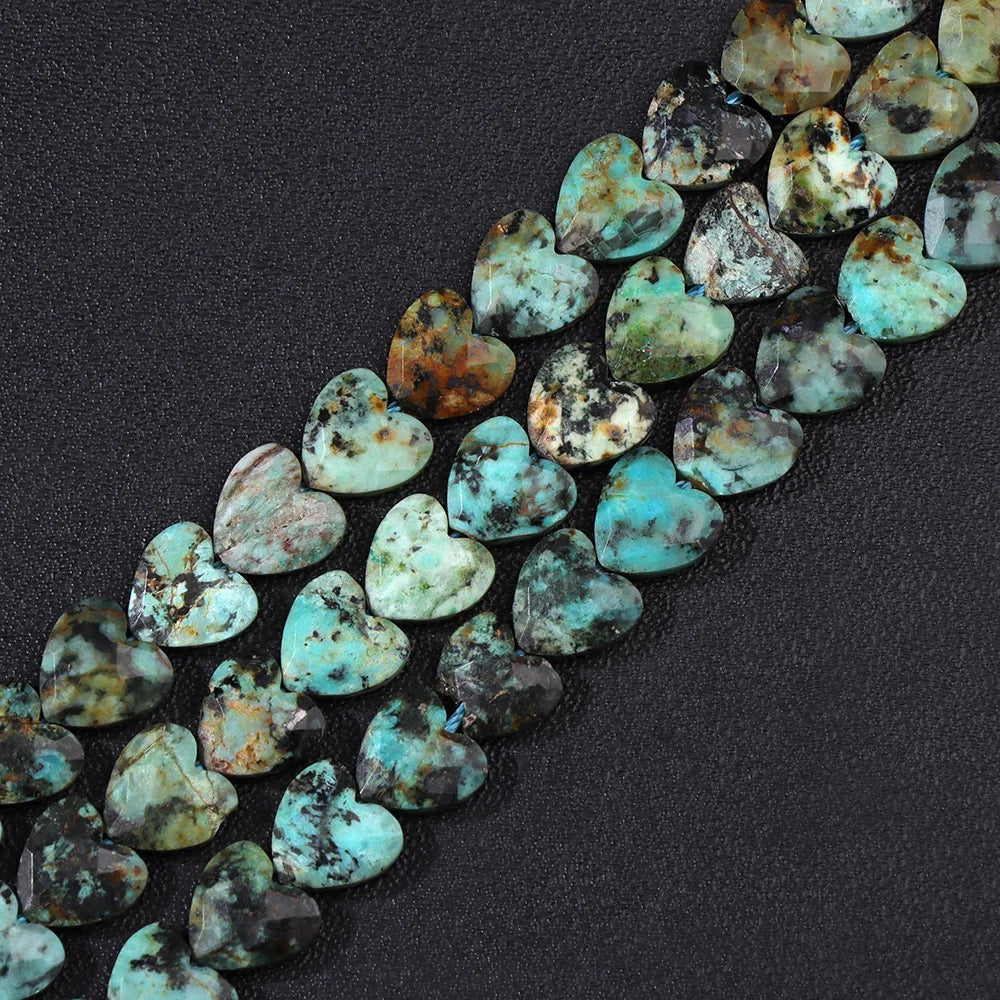 8MM Heart Love Shape Stone Bead Natural Faceted Amethyst Tiger Eye Loose Spacer Beads For DIY Bracelet Neckalce Earring Supplies