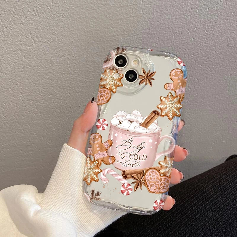 Christmas Warm Winter Coffee Gingerbread Phone Case For Xiaomi Poco X7 5G Cases Poco M6 Pro 4G F7 F6 F5 X6 X5 X3 F3 Bumper Cover