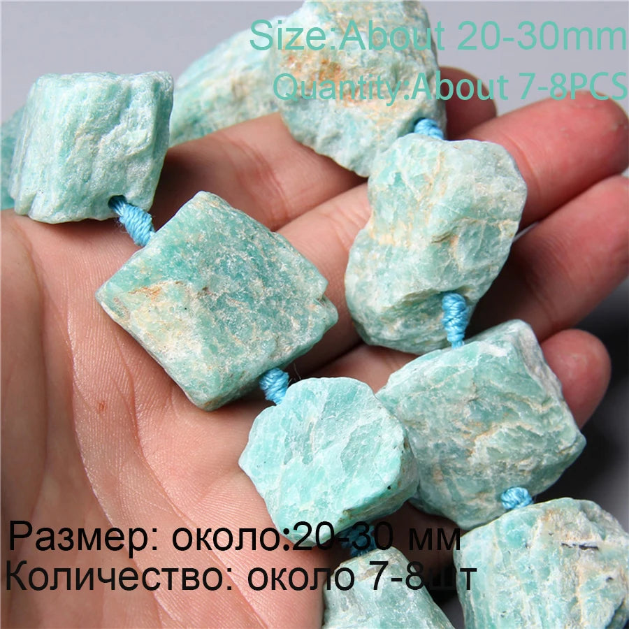 7.5" Natural Irregular Rough Stone Beads Raw Rock Lapis Quartzs Nuggets For Jewelry Making DIY Earrings Bracelet Supply 7-30mm