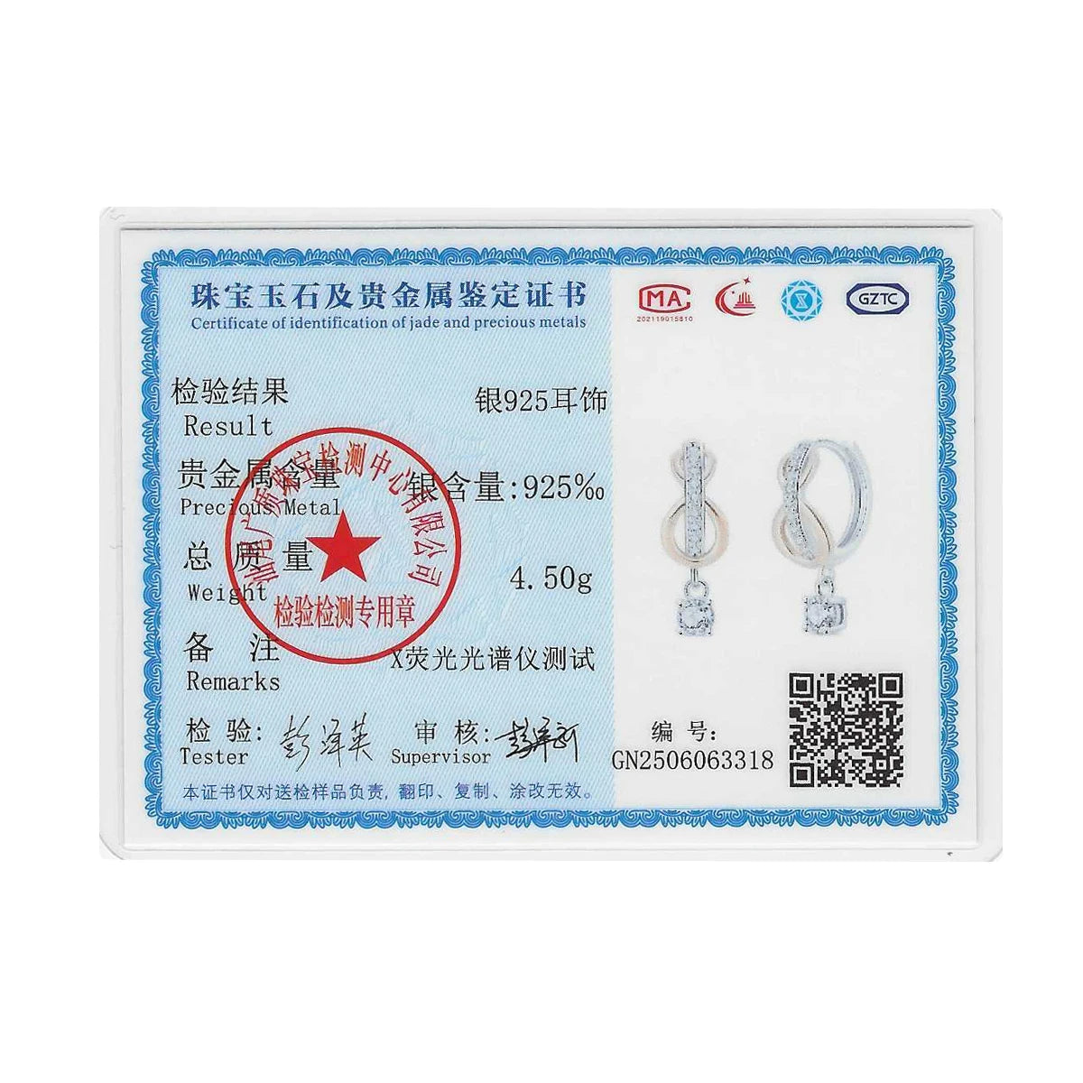 New Original 925 Sterling Silver Hoop Earrings Rose Gold Color Zircon Studs Earring For Women Luxury Wedding Engagement Gift