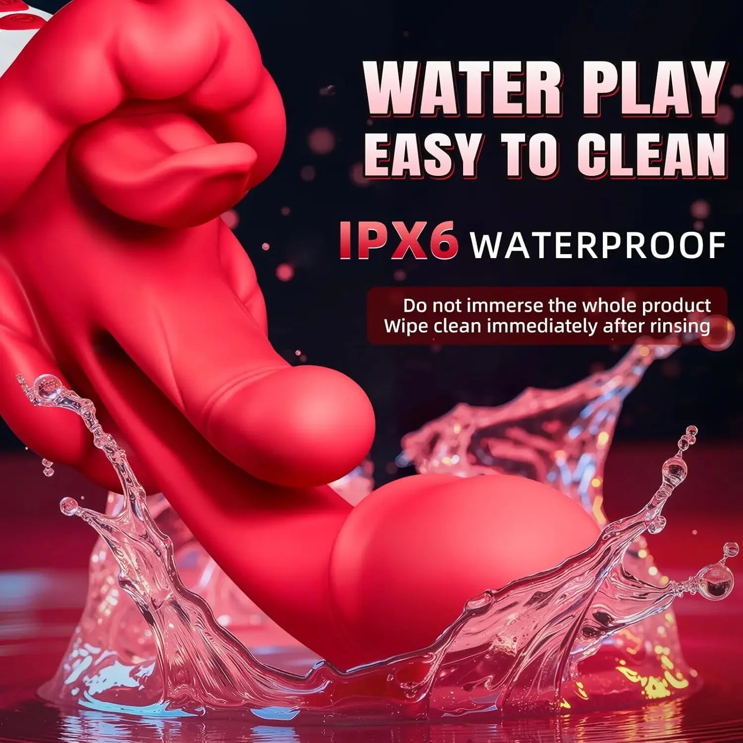 KUSHOR 5 IN 1 Dildo Vibrator for Women Swings Tongue G Spot Clitoral Stimulator Vaginal Massage Female Masturbator Adult Sex Toy