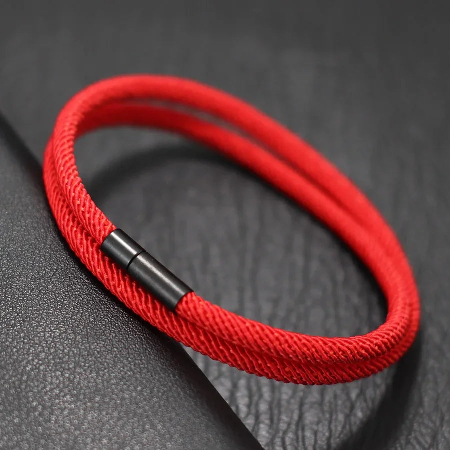 New Minimalist Outdoors Sports Men Bracelet Rope Bilayer 4mm Lucky Red Thread Braclet Bangle Gift For Him Beach Nautical Braslet