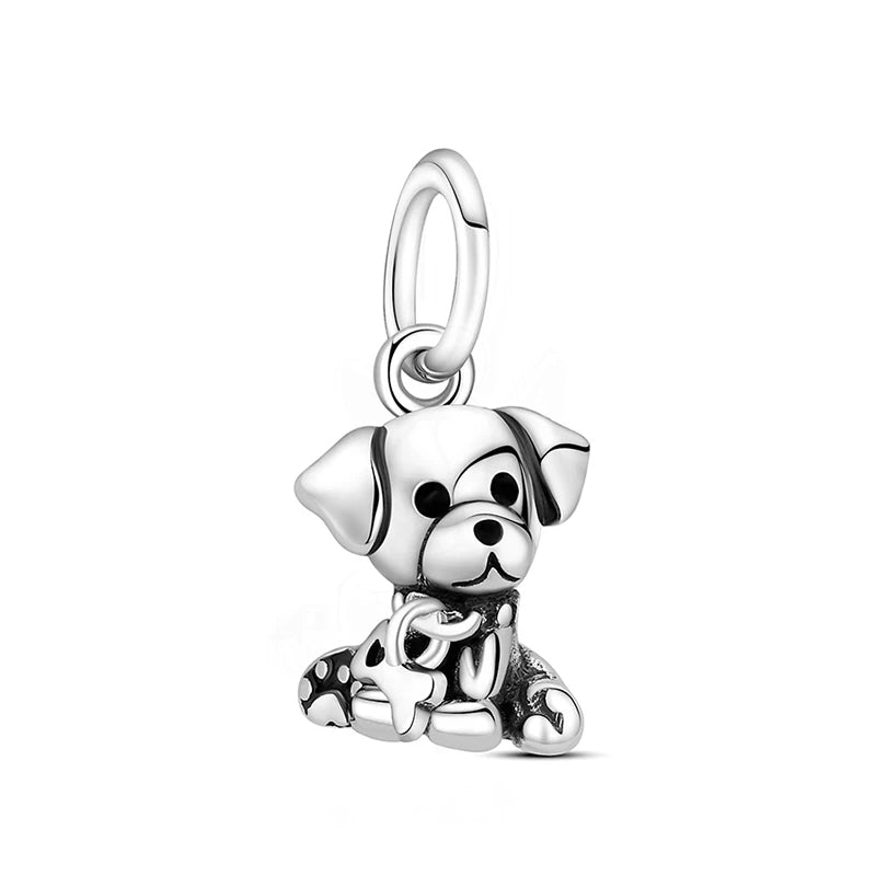 Original 925 Sterling Silver Charms Love Pets Dog Cat Paw Print Pendant Beads Fit Brand Bracelets Necklaces Women DIY Jewelry - Madeinsea©