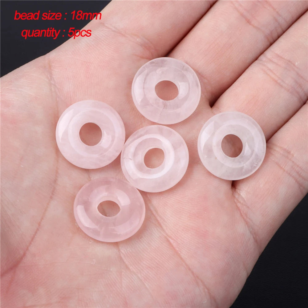 45 Style Natural Rose Quartz Bead Round Tube Crystal Loose Beads For Jewelry Making Handmade Diy Bracelet Necklace Accessories