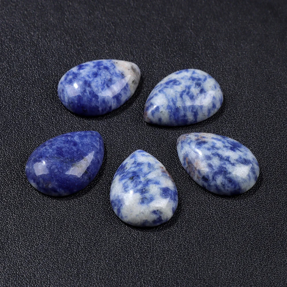 18X25MM Multi-color Natural Stone Cabochon Water Drop Shape Agat Quartz Opal Cabochons Stone For Jewelry Making DIY Accessories