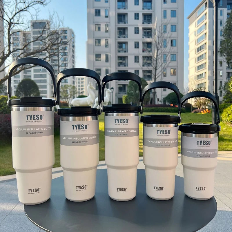 1050/1200ML Tyeso Coffee Cup Stainless Steel Water Bottle Car Travel Mug Vacuum Flask Cold And Hot Double-layer Insulated Cup