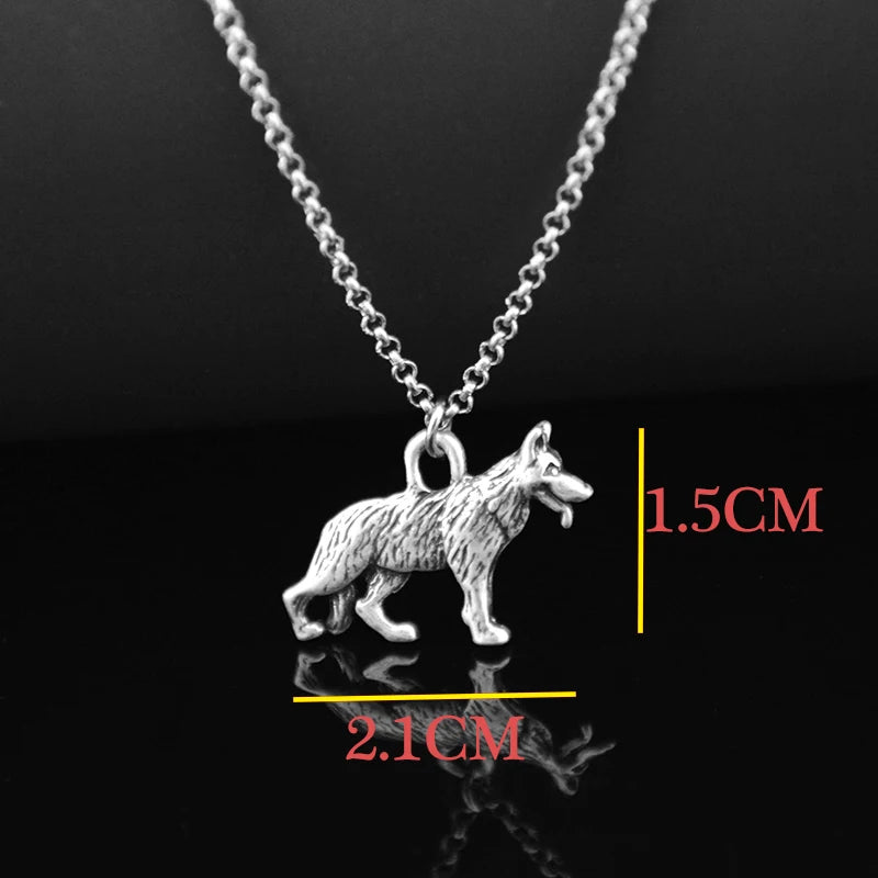 New German Shepherd&Corgi&Chihuahua&Whippet Dog Love Necklace Men Pet Charm Necklaces For Women Long Chains Party Gifts Jewelry