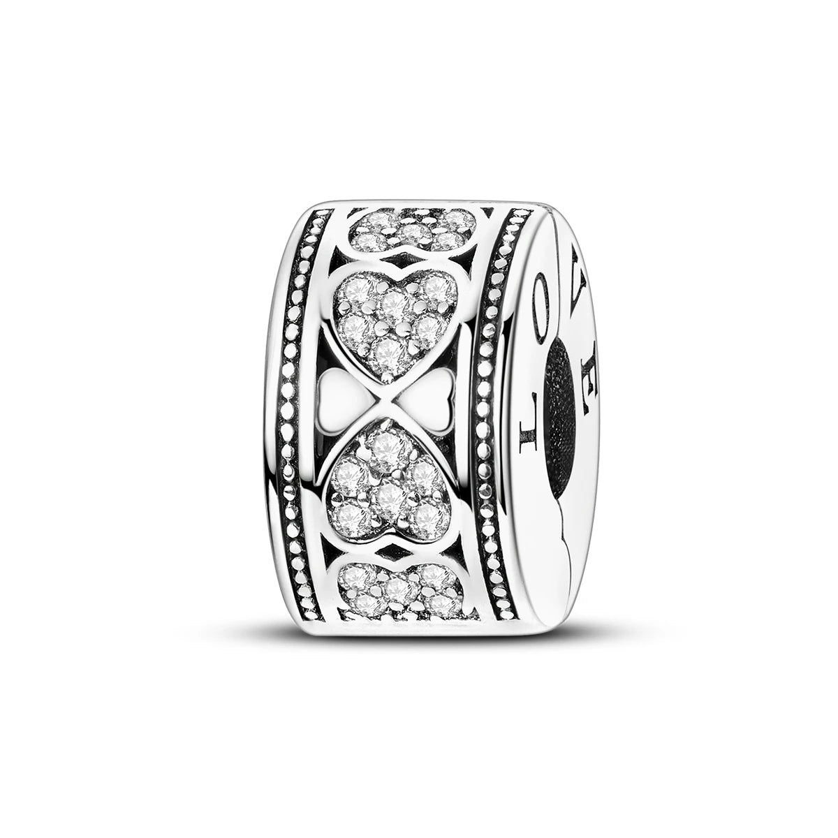 Charms 925 Silver Butterfly Flowers Colorful Zircon Silicone Spacer Beads Fit Pandach 925 Original Bracelets Fine DIY Jewelry