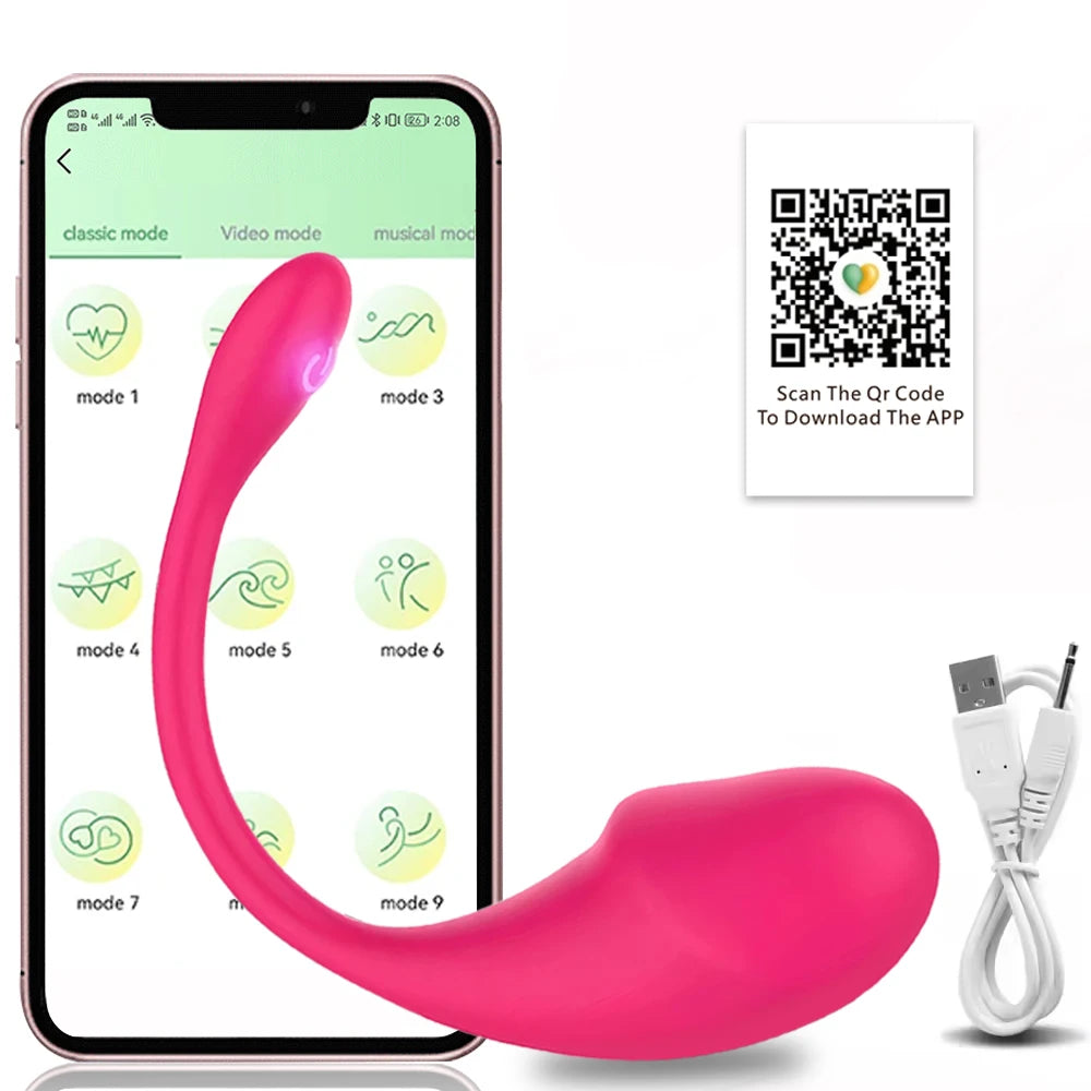 Wireless Bluetooth G Spot Vibrator for Women Dildo APP Remote Control