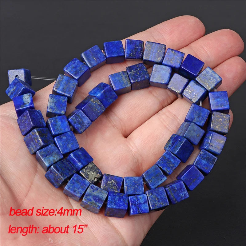 45 Styles Natural Lapis Lazuli Beads Blue Round Rondelle Faceted Loose Spacer Stone Bead For Jewelry Making Accessories Supplies