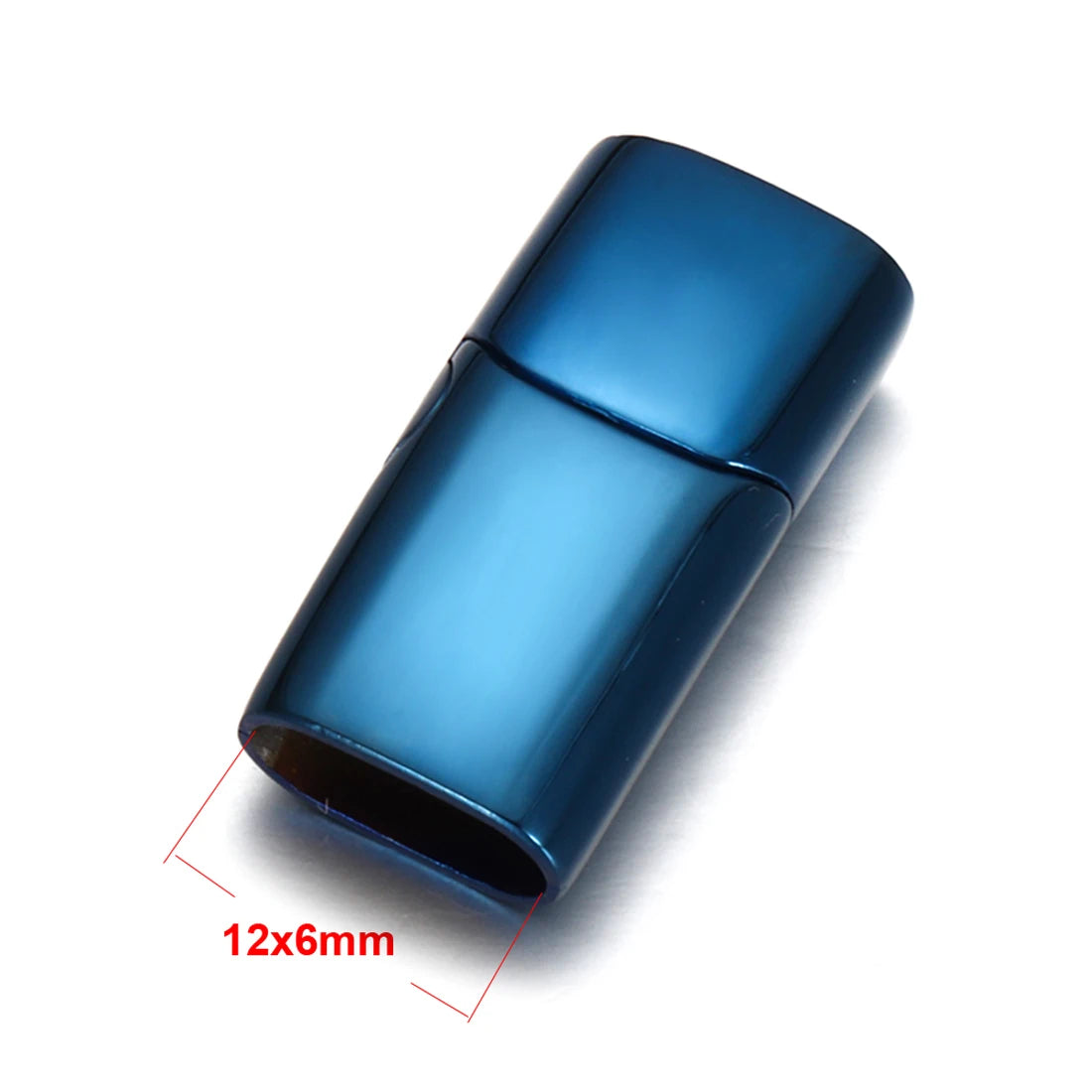 Stainless Steel Magnetic Clasp 12*6mm Hole Bracelet Magnet Clasp DIY Accessories Leather Jewelry Making Finding Supplies