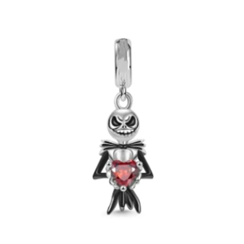 New 925 Silver Dark Black Series Charm Clown Bead Spider Pendant Talisman Women's Jewelry Fit Original European Bracelet Gift