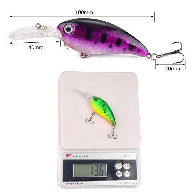 Crank Fishing Lure Bait Wobbler 13.6g 10cm Minnow Isca Artificial 3D Eyes Lures Crankbait For Bass Pike Carp Pesca Tackle