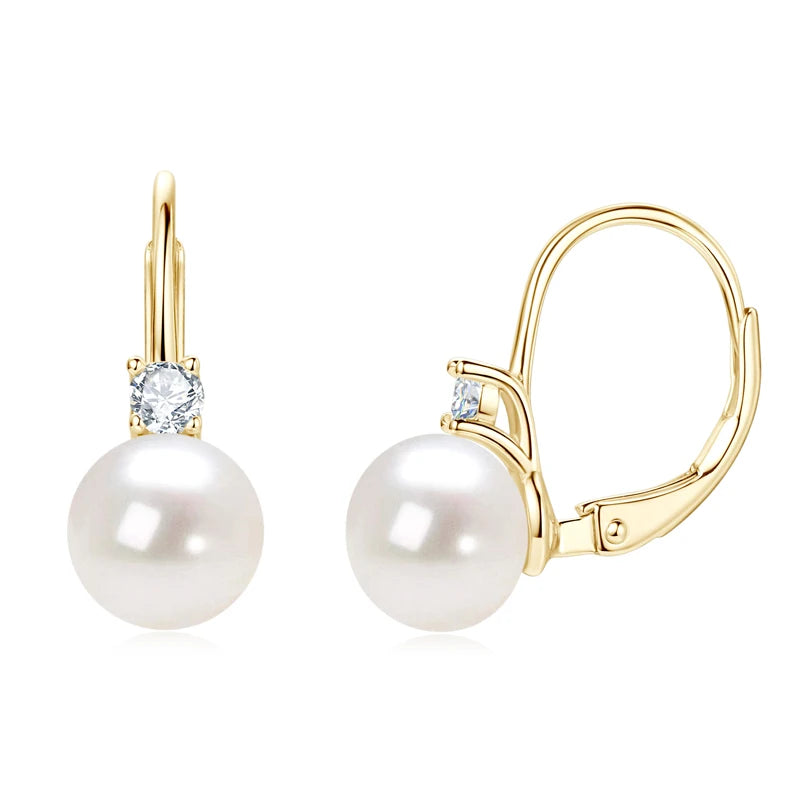 OXTAO Natural Freshwater Pearl Hoop Earrings Ladies Jewelry  Elegant Earring Valentine's Day Girlfriend Birthday Wedding Gift