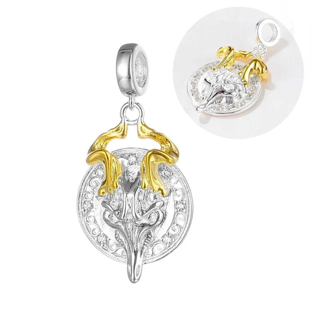 Night Glow Pumpkin,Skull,Vampire,Witch,Ghost Halloween Series Charm fit Pan Original Bracelet Holiday Jewelry DIY Fun Beads