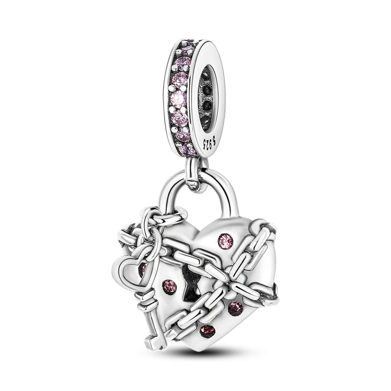 New 925 Sterling Silver Charm Love Heart Warm Family Series Beads Fit Original Charms Bracelets Pendant DIY Jewelry Gift - Madeinsea©