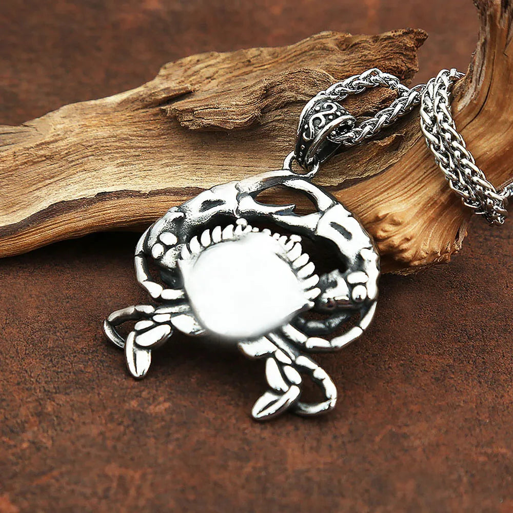 New Stainless Steel Crab Pendant Necklace - Madeinsea©