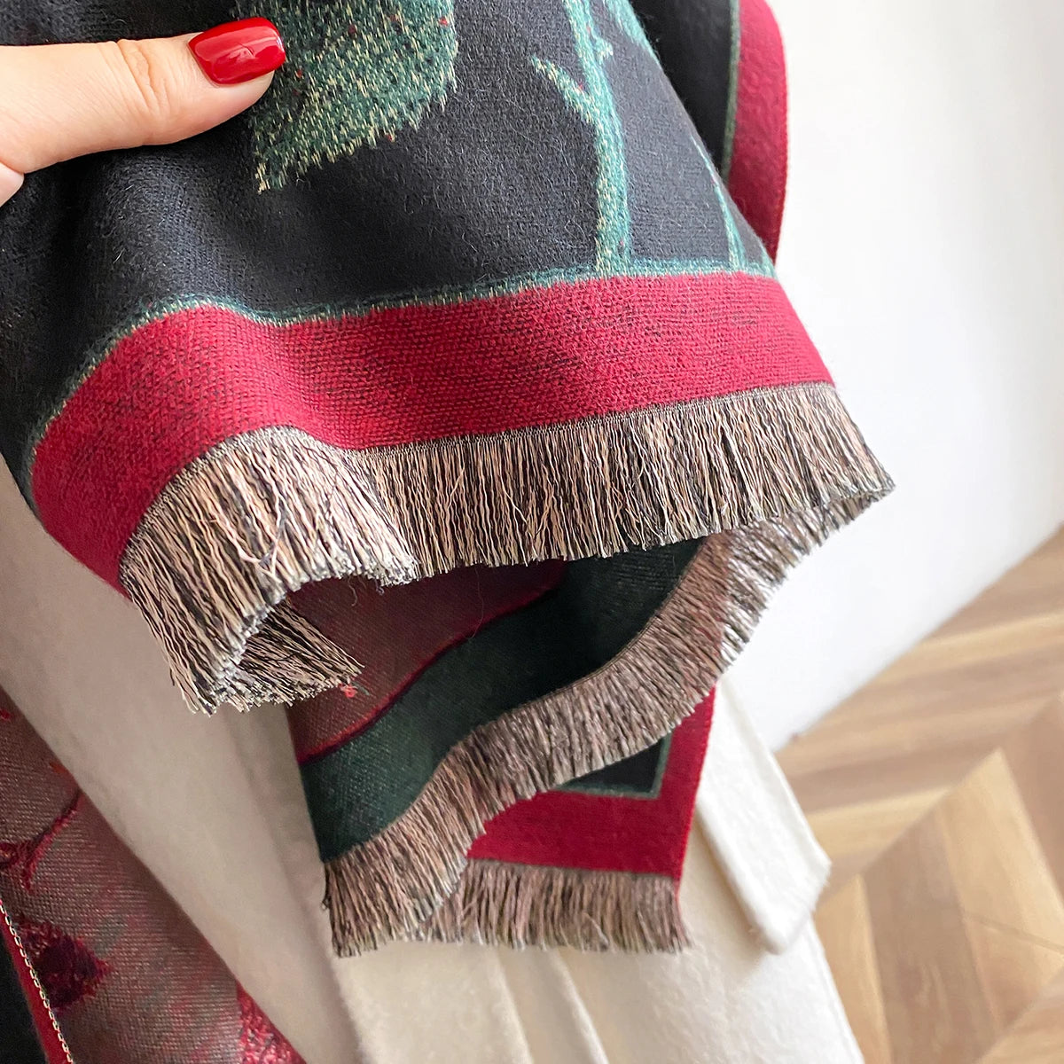 Ladies' Latest Design Winter High Quality Two-Sided Jacquard Imitation Cashmere Scarves Women Thicken Wrap Shawl Pashmina Scarf