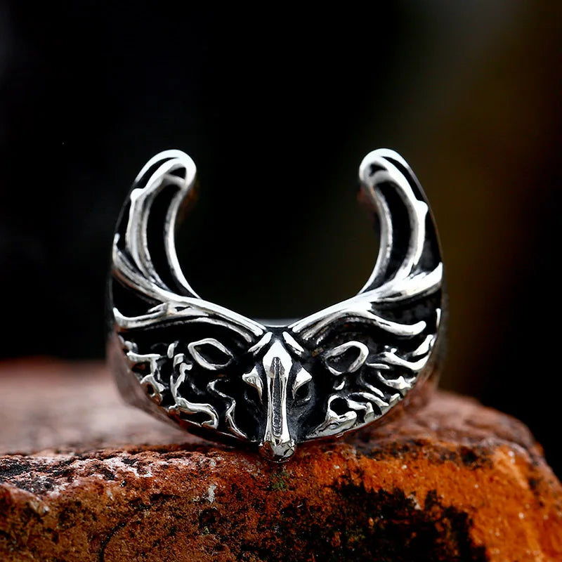 BEIER 316L stainless steel Nordic antique color horseshoe men's ring Viking horse high quality jewelry LLBR8-520R
