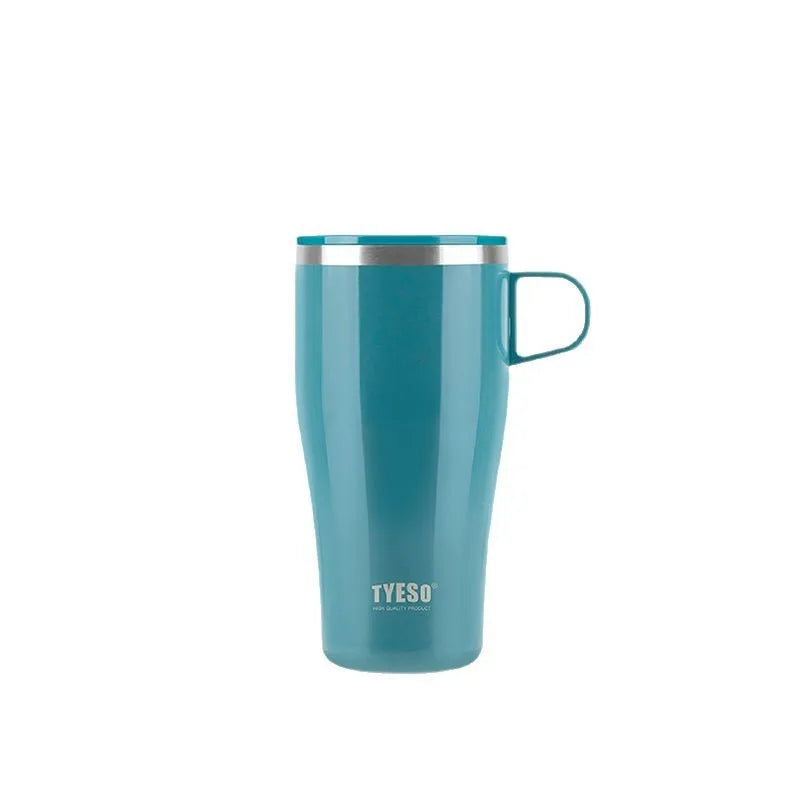 Tyeso Stainless Steel Insulated Coffee Tumbler with Handle Portable Thermal Travel Mug for Hot Cold Drinks Office Home Outdoor