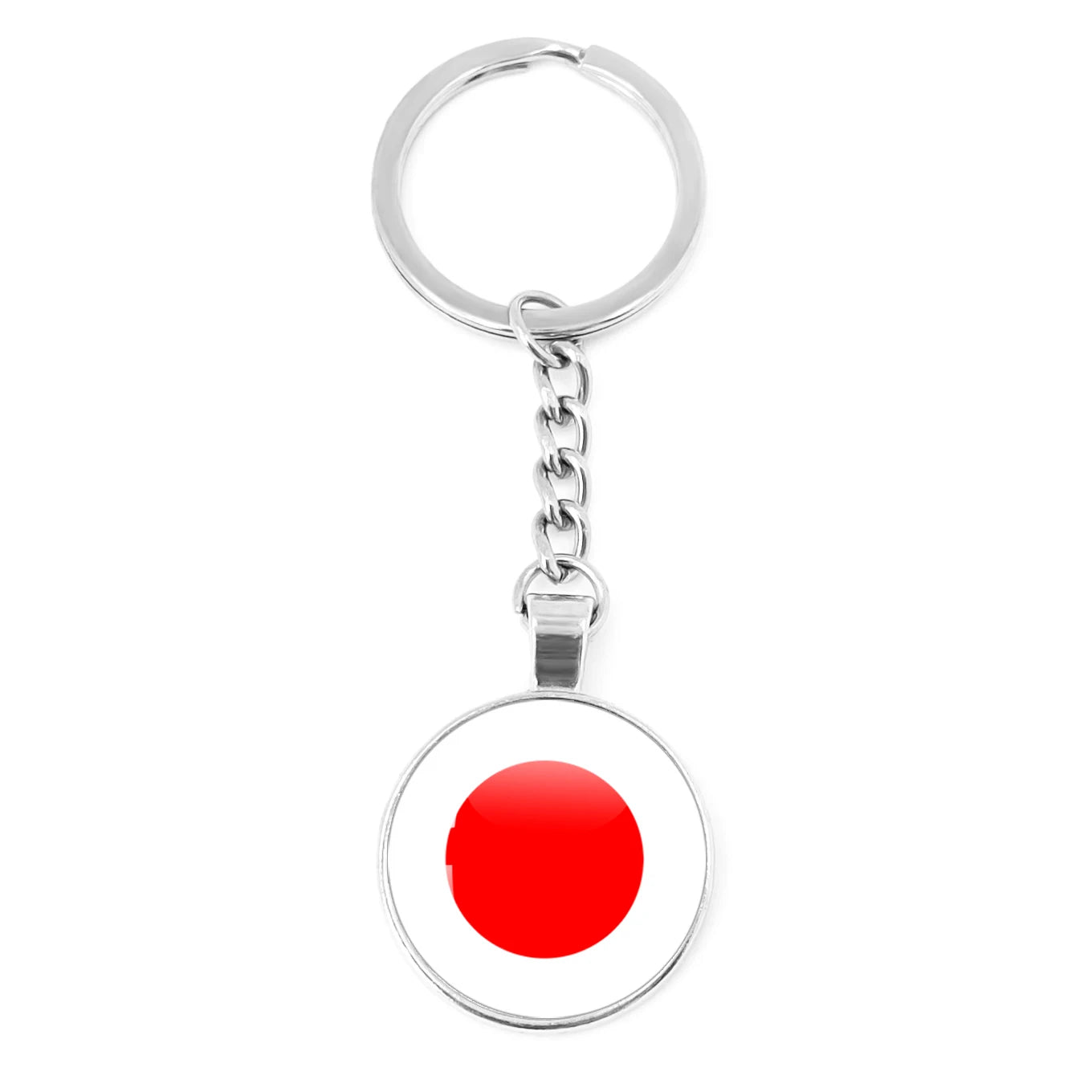 France,Poland,PuertoRico,Montenegro,Yugoslavia,Angola,Philippines,Japan,Senegal Glass Cabochon National Flag Keychain Keyholder