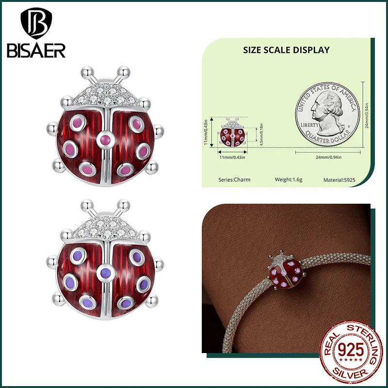 BISAER 925 Sterling Forever Luminous Star Wishing Bottle Charm Bead Moon Cat Owl Pendant Fit Women DIY Bracelet Fine Jewelry