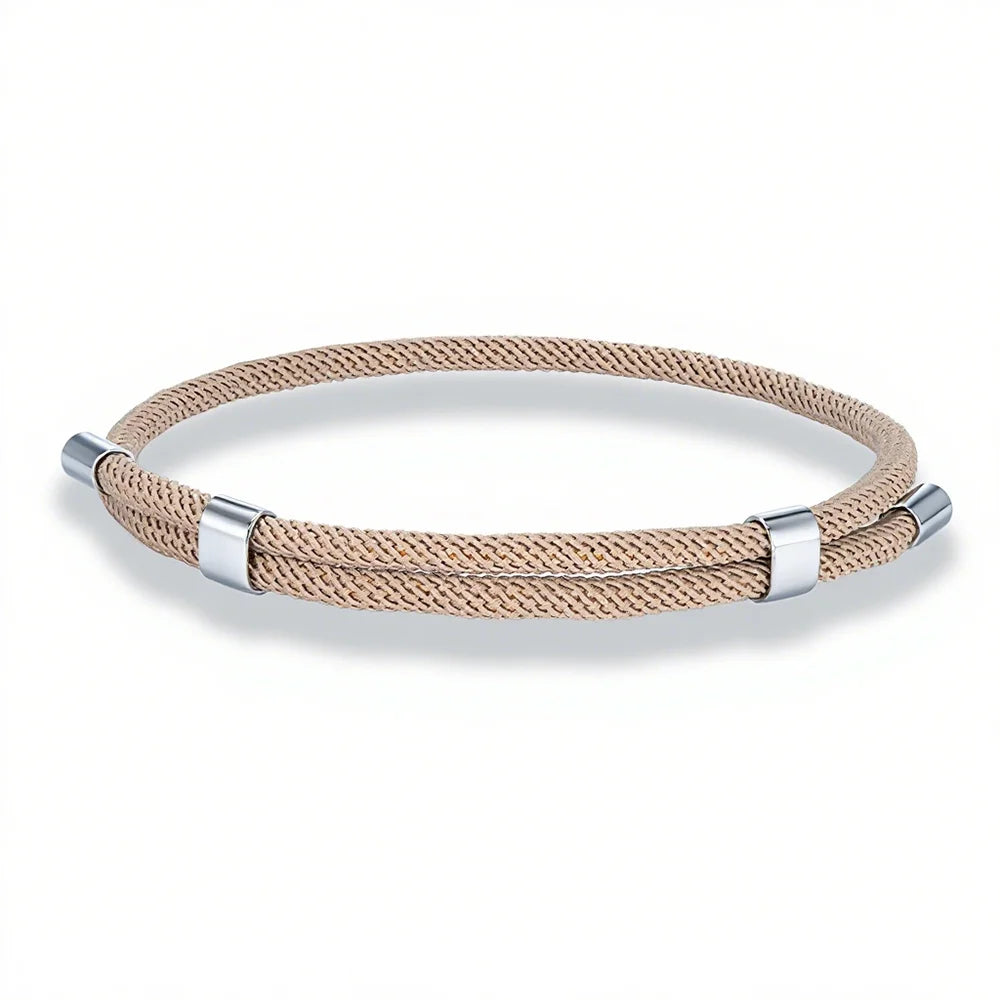 MKENDN Simple Style Men Women Bracelet 3mm Durable Marine Rope With Polished Steel Closure Jewelry Summer Beach Gifts - Madeinsea©