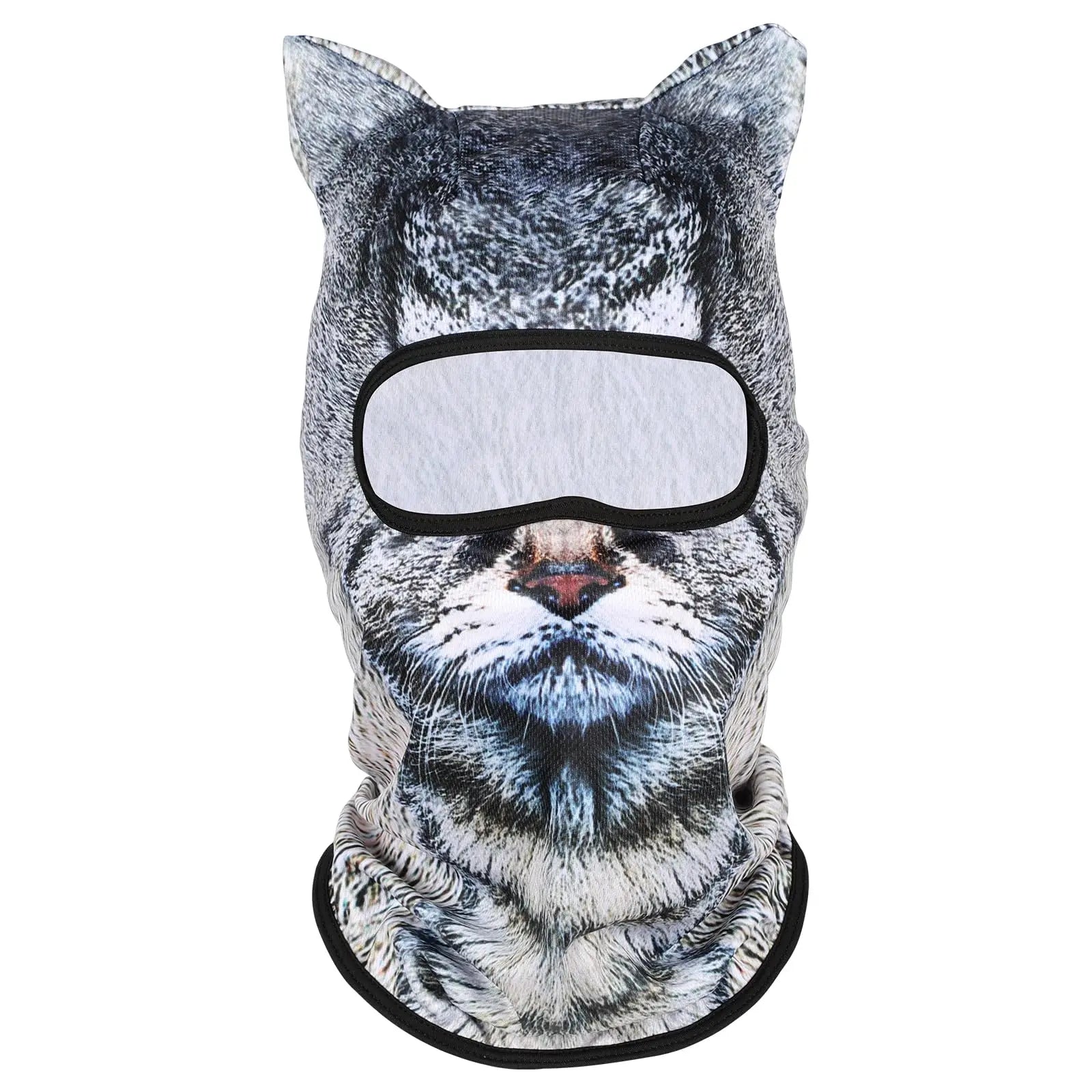 3D Cat Animal Ski Balaclava Ski Mask with Ears,Suitable for Music Festivals,Raves,Ski,Halloween or Party Outdoor